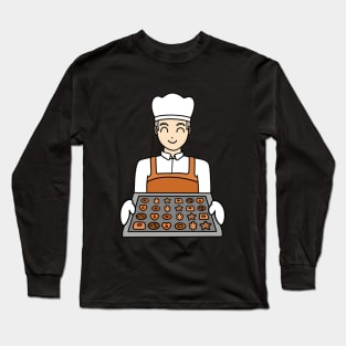 Funny baking boy Long Sleeve T-Shirt